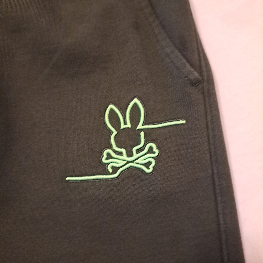 Psycho Bunny Kids Dark Joggers with Green Logo
